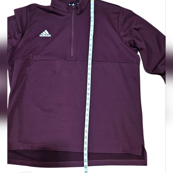 ADIDAS Men's Quarter-Zip High Neck Sweatshirt - Picture 8 of 9